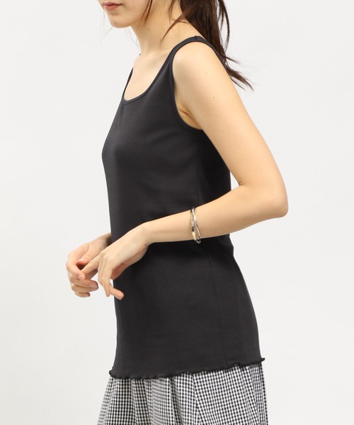 GLOBAL WORK Smile Seed Store（グローバルワーク スマイルシードストア）の「華奢リブタンクトップ/984082（タンクトップ・レディース・チャコール/オフホワイト/グレー系その他/ブラック/ライトベージュ・MEDIUM/LARGE/SMALL/X-LARGE）」の8枚目の写真