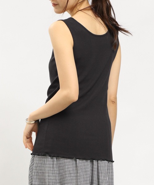 GLOBAL WORK Smile Seed Store（グローバルワーク スマイルシードストア）の「華奢リブタンクトップ/984082（タンクトップ・レディース・チャコール/オフホワイト/グレー系その他/ブラック/ライトベージュ・MEDIUM/LARGE/SMALL/X-LARGE）」の9枚目の写真