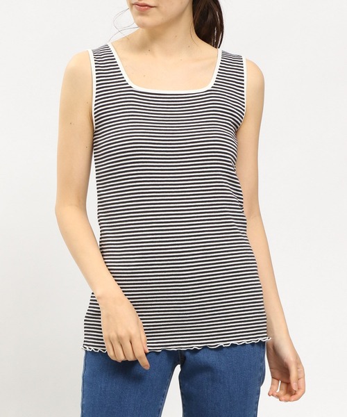 GLOBAL WORK Smile Seed Store（グローバルワーク スマイルシードストア）の「華奢リブタンクトップ/984082（タンクトップ・レディース・チャコール/オフホワイト/グレー系その他/ブラック/ライトベージュ・MEDIUM/LARGE/SMALL/X-LARGE）」の12枚目の写真