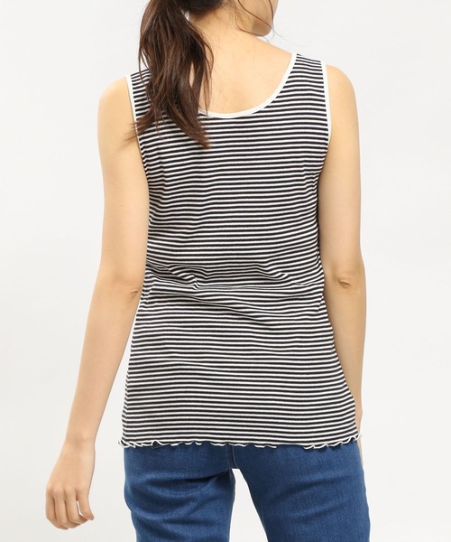 GLOBAL WORK Smile Seed Store（グローバルワーク スマイルシードストア）の「華奢リブタンクトップ/984082（タンクトップ・レディース・チャコール/オフホワイト/グレー系その他/ブラック/ライトベージュ・MEDIUM/LARGE/SMALL/X-LARGE）」の6枚目の写真