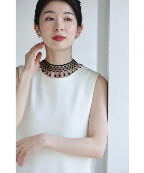 cawaii(カワイイ)の「(黒)ビジューの雫が揺れるレースチョーカー(チョーカー・レディース・ブラック・FREE)」の16枚目の写真