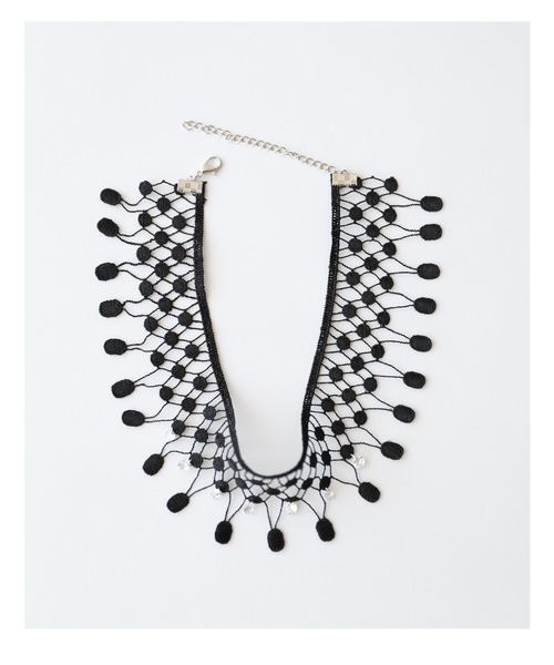 cawaii(カワイイ)の「(黒)ビジューの雫が揺れるレースチョーカー(チョーカー・レディース・ブラック・FREE)」の13枚目の写真