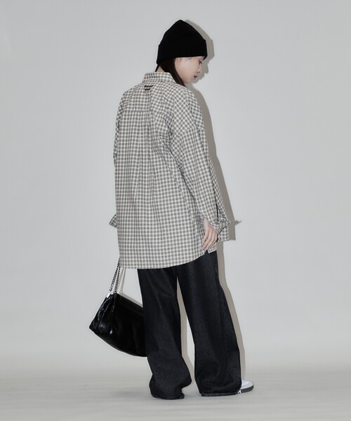 MARY QUANT × PUBLUX/マリークワント ロゴ刺繍ビッグシャツ 限定