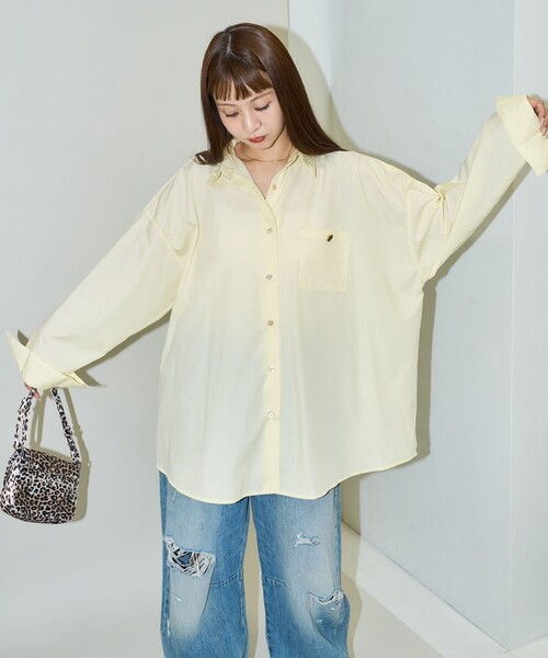 新品 MARY QUANT × PUBLUX ロゴ刺繍ビッグシャツ チェック MARY QUANT/ロゴ刺繍ビッグシャツ 限定展開｜Daytona Park