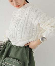THE NEWHOUSE◆ザニューハウス/ニット・セーター(薄手)/FREE/コットン/WHT/無地/TNHC2220-15/ホワイト THE NEWHOUSE(ザニューハウス) / カシミヤ混ニット・セーター