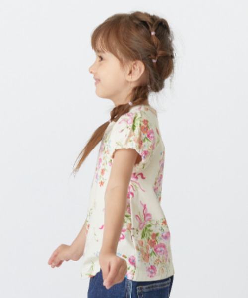 HAKKA KIDS（ハッカキッズ）の「[ジュニアサイズ]ティアラフラワープリントTシャツセット（Tシャツ/カットソー・キッズ・ピンク/パープル・150cm/140cm）」の4枚目の写真
