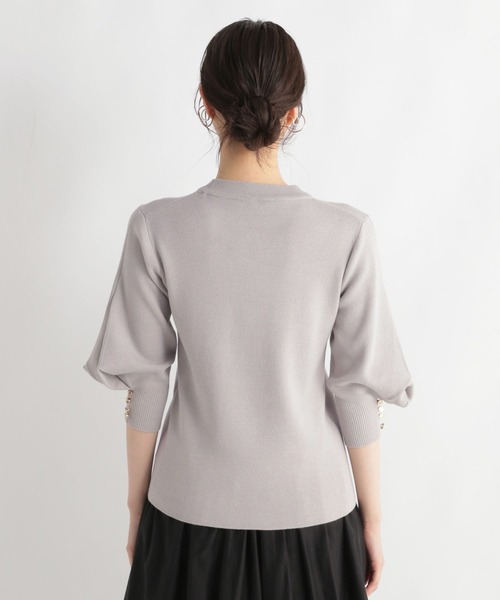 Andemiu(アンデミュウ)の「【WEB限定】ソデタックニット110751(ニット/セーター・レディース・ホワイト/ネイビー/グレー/ブルー・FREE)」の15枚目の写真