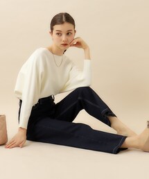 index | ◆≪美人百花掲載≫ ワイドストレートデニム【洗濯機洗い可】(デニムパンツ)