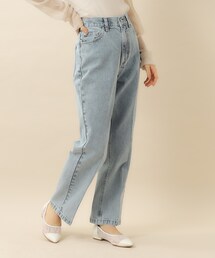 index | ≪美人百花掲載≫ ワイドストレートデニム【洗濯機洗い可】(デニムパンツ)