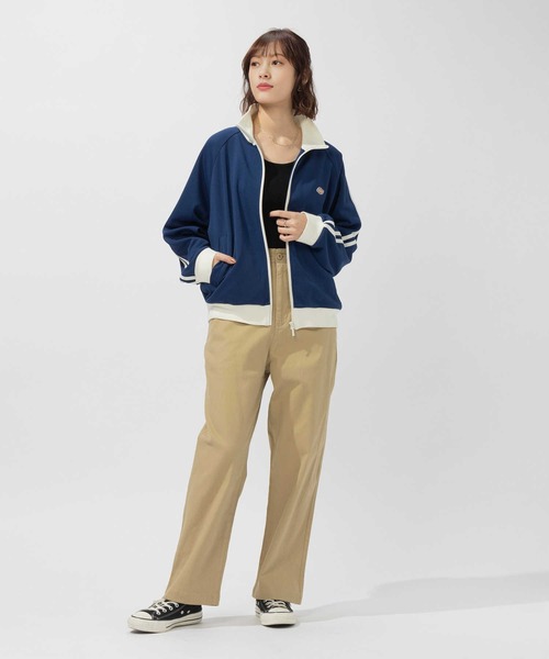 Right-on（ライトオン）の「【Dickies】トラックジャケット ロゴ ジャージ サイドライン（ジャージ・レディース・ホワイト×ネイビー/ブラック×ホワイト・M/L/XL）」の7枚目の写真