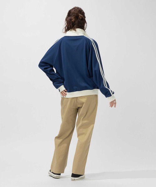 Right-on（ライトオン）の「【Dickies】トラックジャケット ロゴ ジャージ サイドライン（ジャージ・レディース・ホワイト×ネイビー/ブラック×ホワイト・M/L/XL）」の9枚目の写真