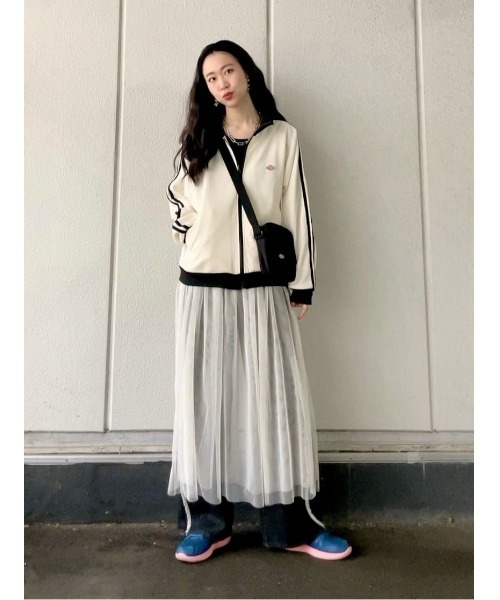 Right-on（ライトオン）の「【Dickies】トラックジャケット ロゴ ジャージ サイドライン（ジャージ・レディース・ホワイト×ネイビー/ブラック×ホワイト・M/L/XL）」の19枚目の写真