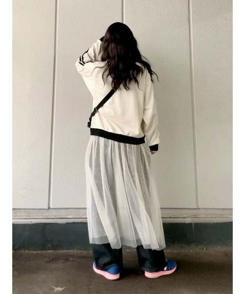 Right-on（ライトオン）の「【Dickies】トラックジャケット ロゴ ジャージ サイドライン（ジャージ・レディース・ホワイト×ネイビー/ブラック×ホワイト・M/L/XL）」の21枚目の写真