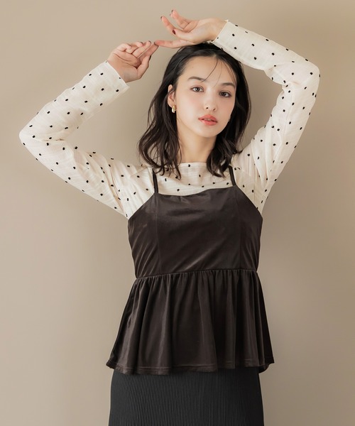 coca（coca）（コカ）の「シアードットトップス（Tシャツ/カットソー・レディース・ブラック/アイボリー/グレー・L/M/S）」の20枚目の写真