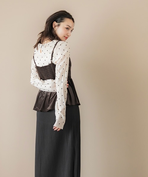 coca（coca）（コカ）の「シアードットトップス（Tシャツ/カットソー・レディース・ブラック/アイボリー/グレー・L/M/S）」の19枚目の写真