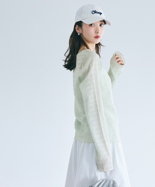 coca（coca）（コカ）の「シアードットトップス（Tシャツ/カットソー・レディース・ブラック/アイボリー/グレー・L/M/S）」の19枚目の写真