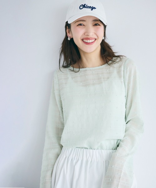 coca（coca）（コカ）の「シアードットトップス（Tシャツ/カットソー・レディース・ブラック/アイボリー/グレー・L/M/S）」の20枚目の写真