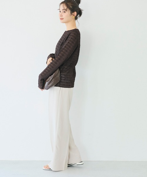 coca（coca）（コカ）の「シアードットトップス（Tシャツ/カットソー・レディース・ブラック/アイボリー/グレー・L/M/S）」の21枚目の写真