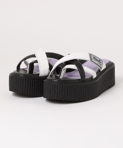 YOSUKE（ヨースケ）の「「YOSUKE/ヨースケ」厚底ストラップサンダル（サンダル・レディース・ブラック系その他/ブラック/アイボリー/ブラック×ホワイト・22.5/23/23.5/24/24.5/25）」の3枚目の写真