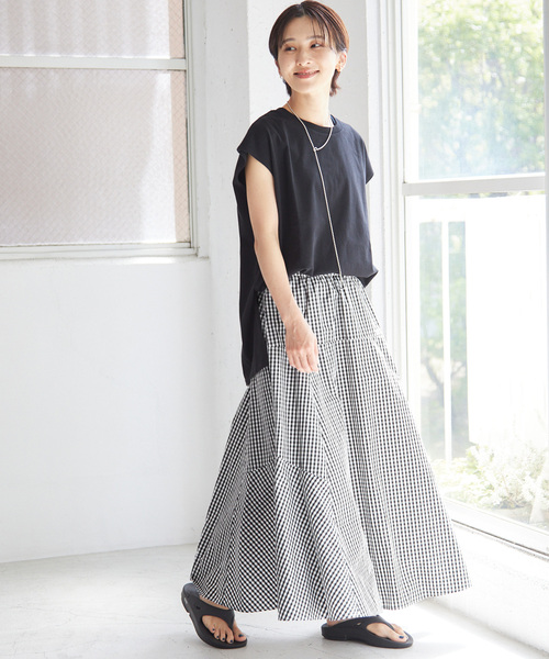 JOURNAL STANDARD relume（ジャーナルスタンダード　レリューム）の「《追加》タフタチェックフレアースカート（スカート・レディース・ブラック/ホワイト・FREE）」の11枚目の写真