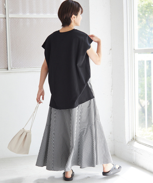 JOURNAL STANDARD relume（ジャーナルスタンダード　レリューム）の「《追加》タフタチェックフレアースカート（スカート・レディース・ブラック/ホワイト・FREE）」の12枚目の写真
