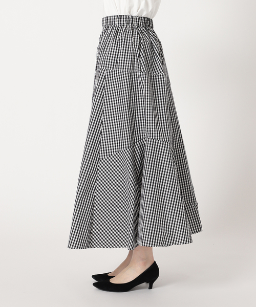 JOURNAL STANDARD relume（ジャーナルスタンダード　レリューム）の「《追加》タフタチェックフレアースカート（スカート・レディース・ブラック/ホワイト・FREE）」の16枚目の写真