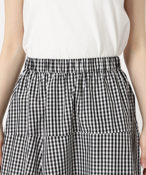 JOURNAL STANDARD relume（ジャーナルスタンダード　レリューム）の「《追加》タフタチェックフレアースカート（スカート・レディース・ブラック/ホワイト・FREE）」の18枚目の写真