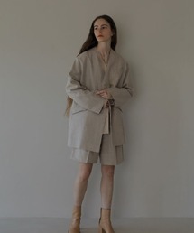 ETRE TOKYOボンディングノーカラージャケットベージュ試着のみ