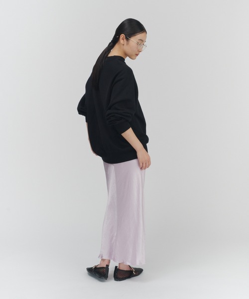 THINGS THAT MATTER(シングス ザット マター)の「ACETATE SATIN MAXI SKIRT / アセテートサテンマキシスカート(スカート・レディース・ブラック/クリーム/オフホワイト/ライトグレー/ラベンダー/グリーン・1/2)」の20枚目の写真