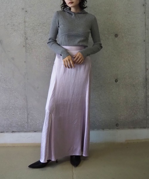 【 THINGS THAT MATTER 】ジャージーマキシスカート BOUCLE JERSEY MAXI FLARE SKIRT | SENSE 10_ | STORE | THINGS