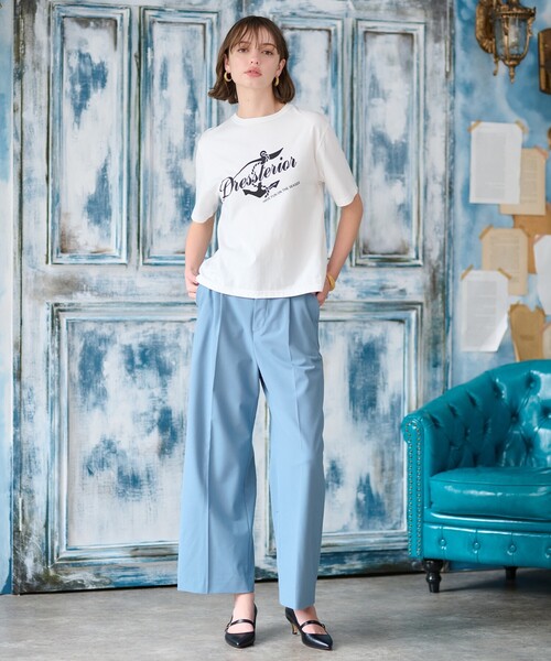 DRESSTERIOR(ドレステリア)の「◆【洗える/大人カジュアル】マリンロゴプリントTシャツ(Tシャツ/カットソー・レディース・ホワイト/ネイビー/ピンク・36/38/34)」の6枚目の写真