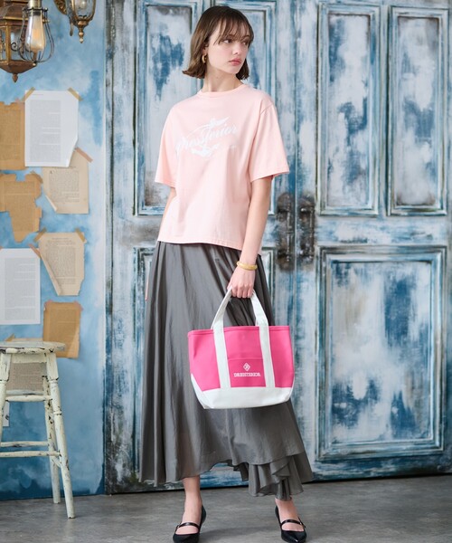 DRESSTERIOR(ドレステリア)の「◆【洗える/大人カジュアル】マリンロゴプリントTシャツ(Tシャツ/カットソー・レディース・ホワイト/ネイビー/ピンク・36/38/34)」の7枚目の写真