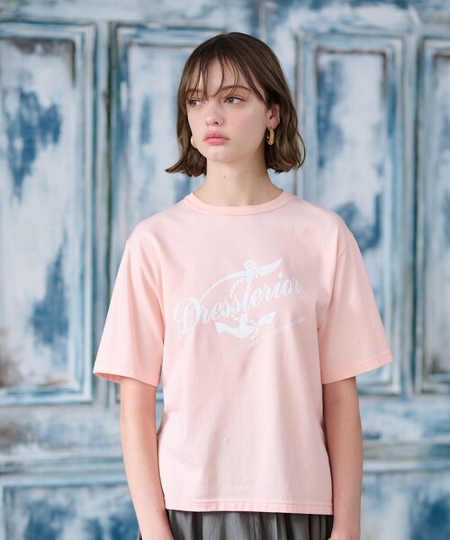DRESSTERIOR(ドレステリア)の「◆【洗える/大人カジュアル】マリンロゴプリントTシャツ(Tシャツ/カットソー・レディース・ホワイト/ネイビー/ピンク・36/38/34)」の10枚目の写真
