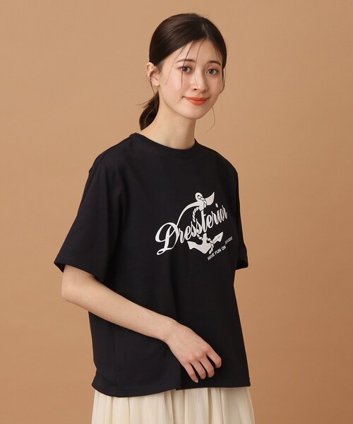 DRESSTERIOR(ドレステリア)の「◆【洗える/大人カジュアル】マリンロゴプリントTシャツ(Tシャツ/カットソー・レディース・ホワイト/ネイビー/ピンク・36/38/34)」の11枚目の写真