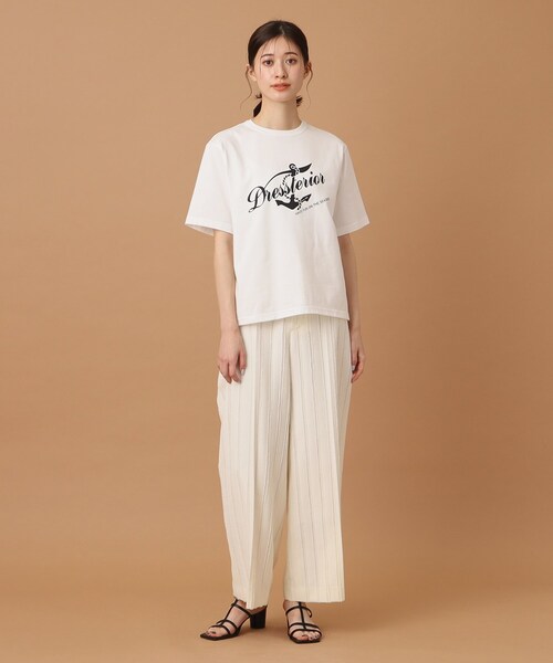 DRESSTERIOR(ドレステリア)の「◆【洗える/大人カジュアル】マリンロゴプリントTシャツ(Tシャツ/カットソー・レディース・ホワイト/ネイビー/ピンク・36/38/34)」の12枚目の写真
