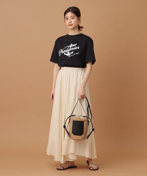 DRESSTERIOR(ドレステリア)の「◆【洗える/大人カジュアル】マリンロゴプリントTシャツ(Tシャツ/カットソー・レディース・ホワイト/ネイビー/ピンク・36/38/34)」の14枚目の写真