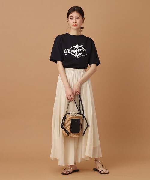 DRESSTERIOR(ドレステリア)の「◆【洗える/大人カジュアル】マリンロゴプリントTシャツ(Tシャツ/カットソー・レディース・ホワイト/ネイビー/ピンク・36/38/34)」の15枚目の写真