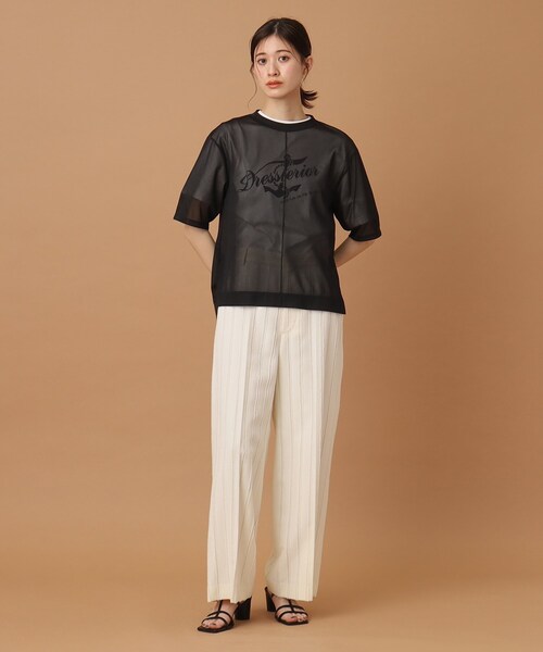 DRESSTERIOR(ドレステリア)の「◆【洗える/大人カジュアル】マリンロゴプリントTシャツ(Tシャツ/カットソー・レディース・ホワイト/ネイビー/ピンク・36/38/34)」の16枚目の写真
