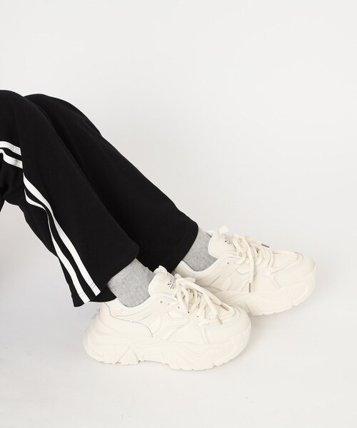 cs T&P（シーエスティーアンドピー）の「厚底ダッドスニーカー（スニーカー・レディース・ホワイト/ブラック・S/M/LL/L）」の16枚目の写真