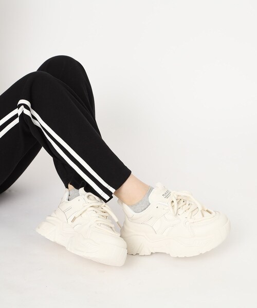 cs T&P（シーエスティーアンドピー）の「厚底ダッドスニーカー（スニーカー・レディース・ホワイト/ブラック・S/M/LL/L）」の18枚目の写真