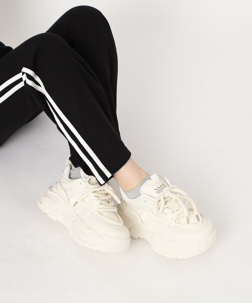 cs T&P（シーエスティーアンドピー）の「厚底ダッドスニーカー（スニーカー・レディース・ホワイト/ブラック・S/M/LL/L）」の19枚目の写真