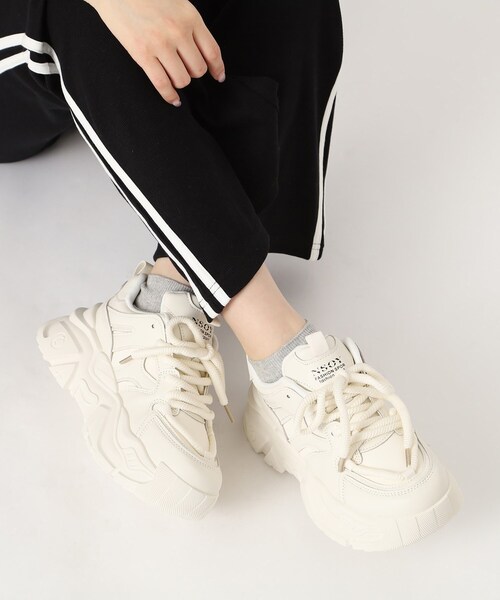 cs T&P（シーエスティーアンドピー）の「厚底ダッドスニーカー（スニーカー・レディース・ホワイト/ブラック・S/M/LL/L）」の21枚目の写真