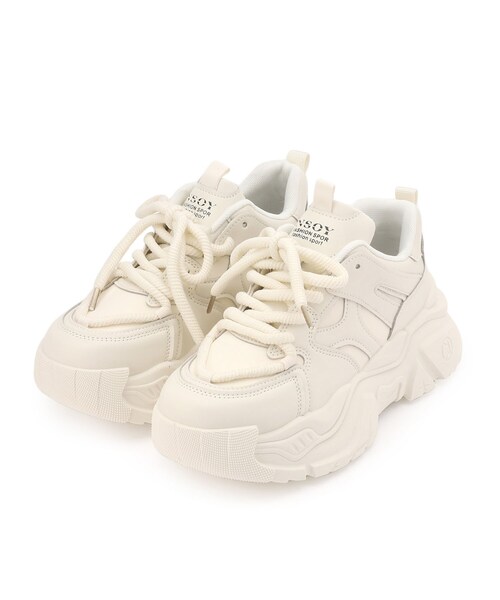 cs T&P（シーエスティーアンドピー）の「厚底ダッドスニーカー（スニーカー・レディース・ホワイト/ブラック・S/M/LL/L）」の3枚目の写真