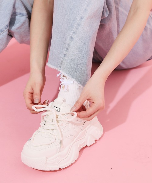 cs T&P（シーエスティーアンドピー）の「厚底ダッドスニーカー（スニーカー・レディース・ホワイト/ブラック・S/M/LL/L）」の21枚目の写真