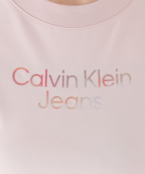 JOINT WORKS（ジョイントワークス）の「【Calvin Klein Jeans / カルバン クライン ジーンズ】 A-SS DIFFUSED LOGO（Tシャツ/カットソー・レディース・ホワイト/ピンク・SMALL）」の19枚目の写真