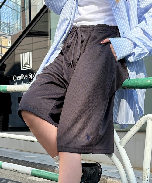 U.S. POLO ASSN.（ユーエスポロアッスン）の「【U.S. POLO ASSN.】ワンポイントポニー刺繍バギーショーツ PLM41512TT ショートパンツ/ハーフパンツ（その他パンツ・メンズ・ネイビー/オリーブ/ブラック/ダークグレー/カーキ・S/M/L/XL）」の2枚目の写真