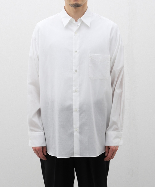 markaware(マーカウェア)の「【MARKAWARE / マーカウェア】COMFORT FIT SHIRT LOAN(シャツ/ブラウス・メンズ・ホワイト/Yellow/ダークグリーン・2/3)」の1枚目の写真