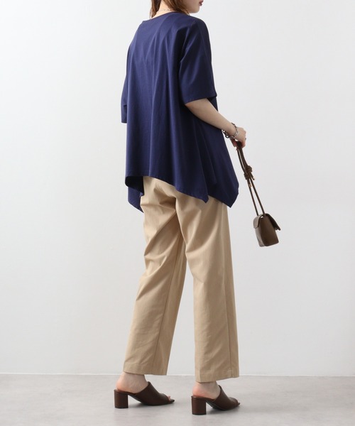 EGLANTINE(エグランティーヌ)の「Eglantine シュシュ付カットソー(Tシャツ/カットソー・レディース・ラベンダー/ネイビー/ライトグリーン/オフホワイト・40)」の12枚目の写真