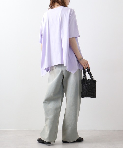 EGLANTINE(エグランティーヌ)の「Eglantine シュシュ付カットソー(Tシャツ/カットソー・レディース・ラベンダー/ネイビー/ライトグリーン/オフホワイト・40)」の18枚目の写真