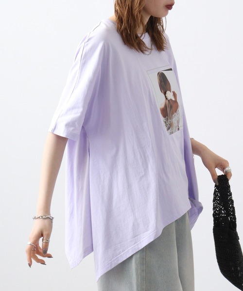 EGLANTINE(エグランティーヌ)の「Eglantine シュシュ付カットソー(Tシャツ/カットソー・レディース・ラベンダー/ネイビー/ライトグリーン/オフホワイト・40)」の13枚目の写真